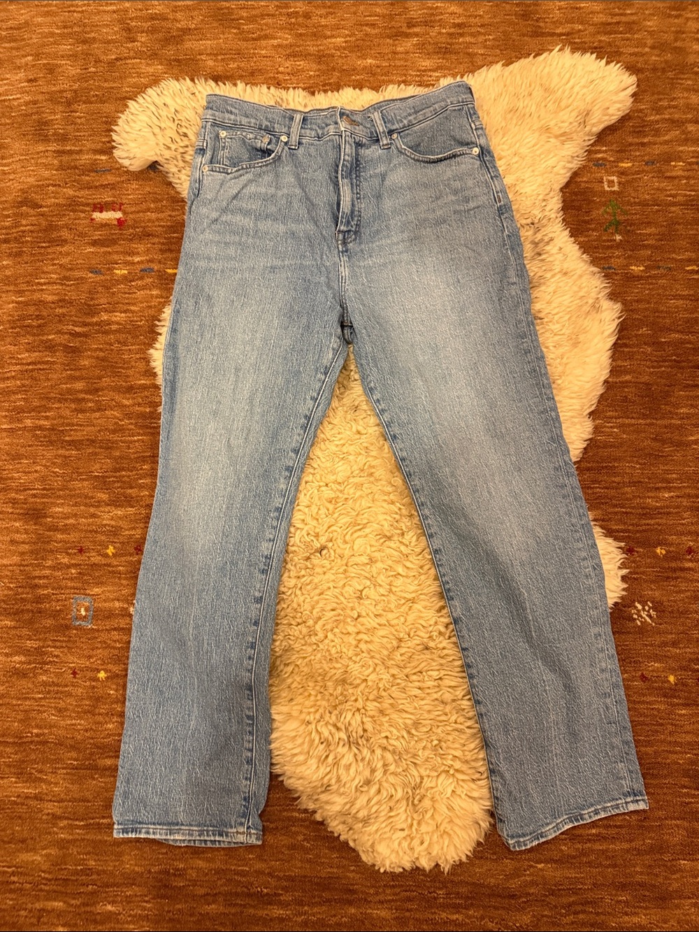 Madewell Light Blue Straight-Leg Women's Jeans